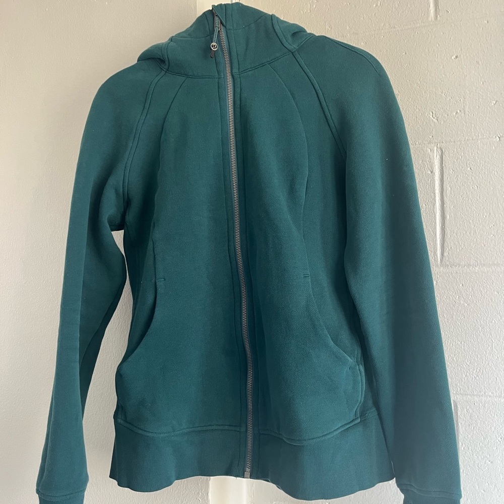 Teal Lululemon Scuba Zip-Up Hoodie